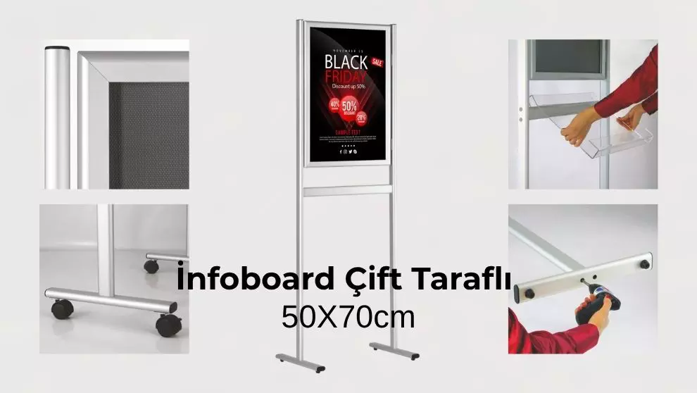İnfoboard Çift Taraflı 50X70cm